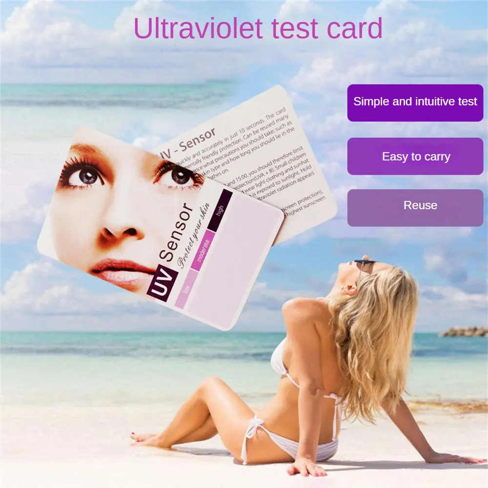 10PCS/1PCS Anti-uv Can Be Reused Skin Protection Affordable Uv Test Cards Increase In Demand Prevent Sunburn Uv Detection Card Uv Test Facial Skincare Sunscreen Handy Comfort Skin Repair