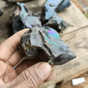 1 bongkah 200 grams bongkahan akik pelangi natural obsidian