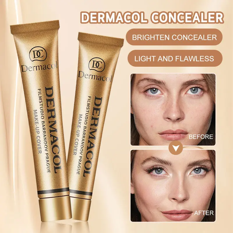 Liquid Concealer High Covering Moisturizing Oil Control Foundation Cover Pores Dark Circles Freckle Face Makeup
