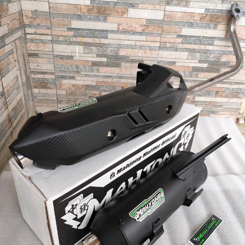 Knalpot CMS Suara Ngebas Gerung Adem Full System Original Mahjong Muffler untuk Motor Beat Scoopy Vario Mio Nmax Aerox PCX dll - Motorcycle, Foto 8