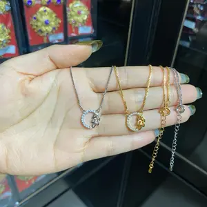 Kalung Karma Daun Gold & Whitegold