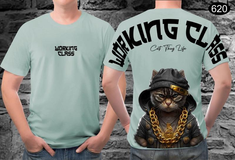 Product Introduction of Atasan Kaos T-Shirt Pria Distro Streetwear Motif CAT WORKING Warna Hitam Lengan Pendek Terbaru Bahan Katun 4