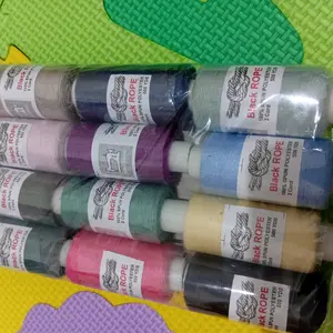 Benang Jahit Set Warna Random 1 Lusin 40/2 500Yard Kuat Cocok untuk Konveksi dan murah
