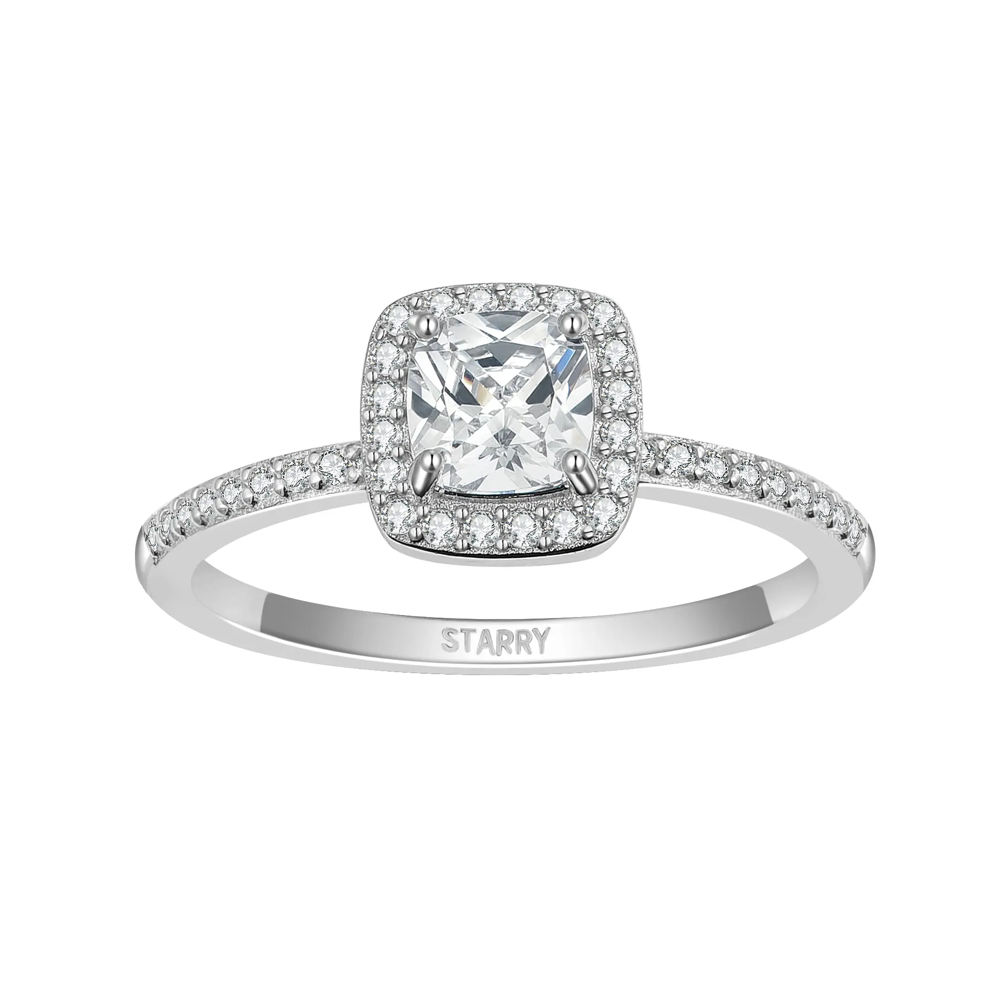 Audrey Cushion Cut Pavé Ring [The Starry Co.]