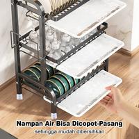 Gambar ANI Rak Pengering Piring 3 Susun Hemat Tempat – Rak Dapur Multifungsi Kokoh untuk Piring, Mangkuk & Gelas Anti Karat Kapasitas Besar V1A3 - Hitam (3 SUSUN) dari Anugrah Nusantara Industri Kota Administrasi Jakarta Utara 3 Tokopedia