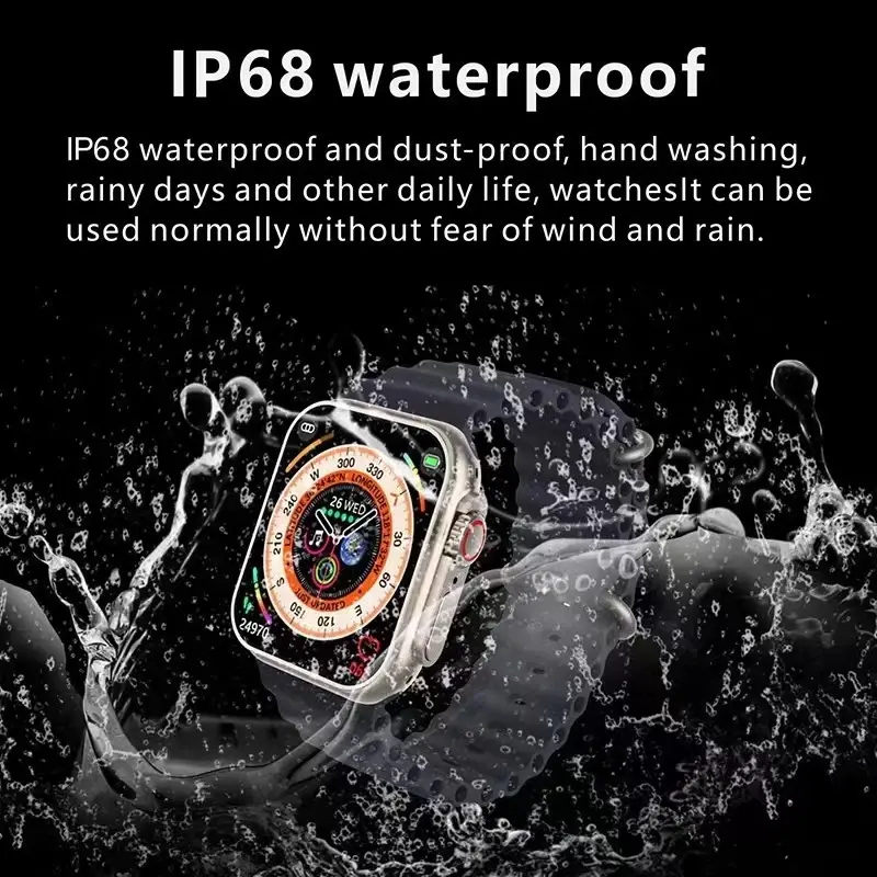 LDS 4G Smartwatch S9 Ultra SIM card wifi 4+64GB Jam Bluetooth GPS NFC full touch screen phone call IP68 waterproof Monitor Layar  Kalkulator 2