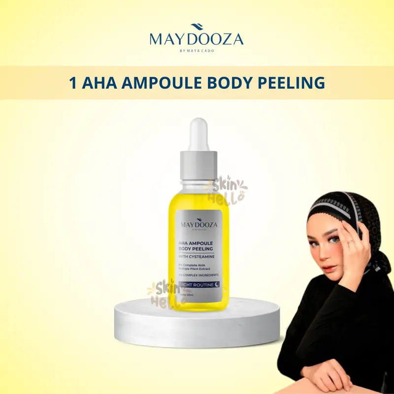 MAYDOOZA - SERUM GOLKER 2 PCS | AHA AMPOULE BODY PEELING WITH CYSTEAMINE | NIGHT ROUTINE 1