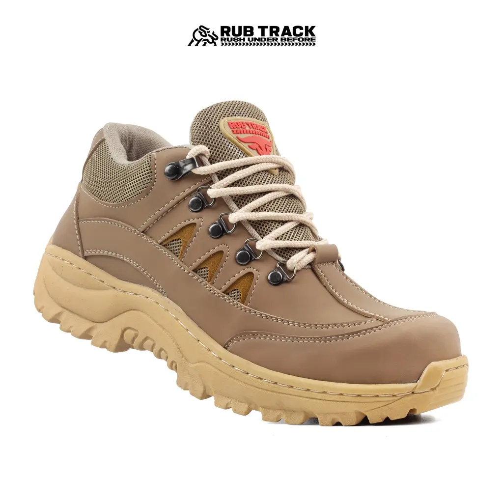 - STEGO TT - SEPATU SAFETY PRIA WANITA UNISEX SIZE 36-44 SEPATU SEFTY UJUNG BESI PRIA RUBTRACK ORIGINAL karet kerja Shoes Boots Hitam