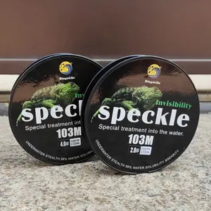 ◤New◢ Senar Pancing Invisible 100M Kuat Mulus Speckle Tali Pancing Nilon Hijau Biru Mudah Tenggelam Anti Kusut Bunglon Fishing Line