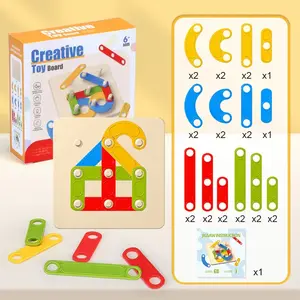 MAINAN EDUKASI KECERDASAN ANAK PUZZLE BALOK SUSUN ANGKA - HURUF - POLA MONTESSORI PELATIH LOGIKA ANAK