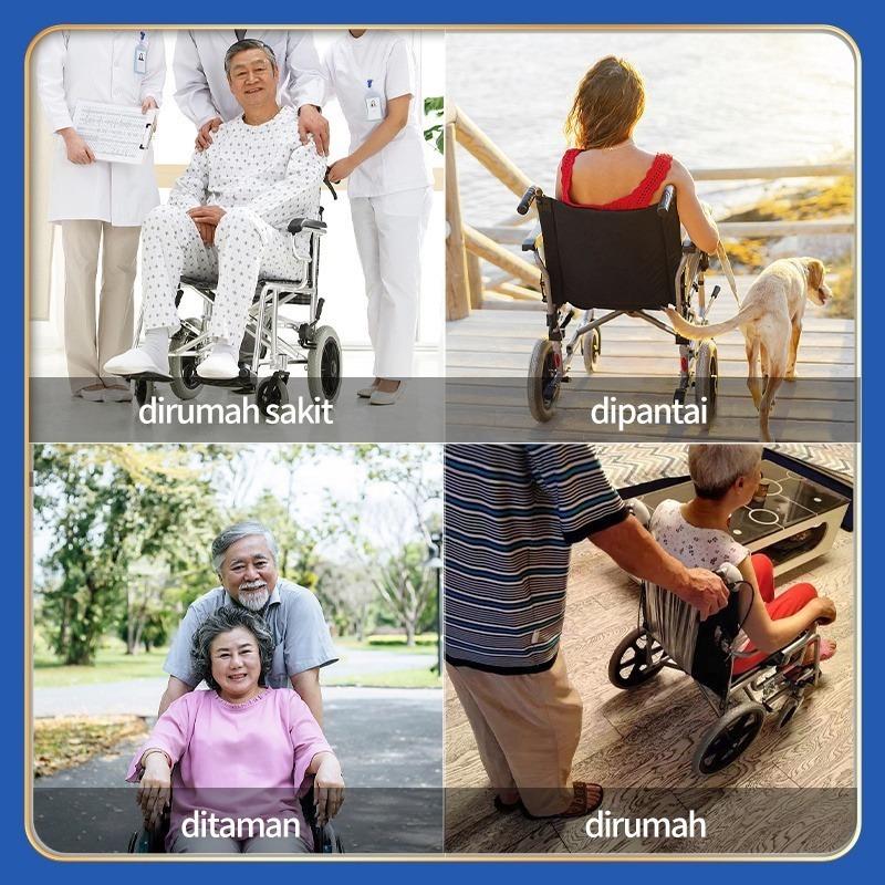 Product Introduction of 【COD】Kursi roda Alluminium Bisa Dilipat Kursi Roda Lipat Portable Traveling Kursi Roda Medis Wheel Chair 55