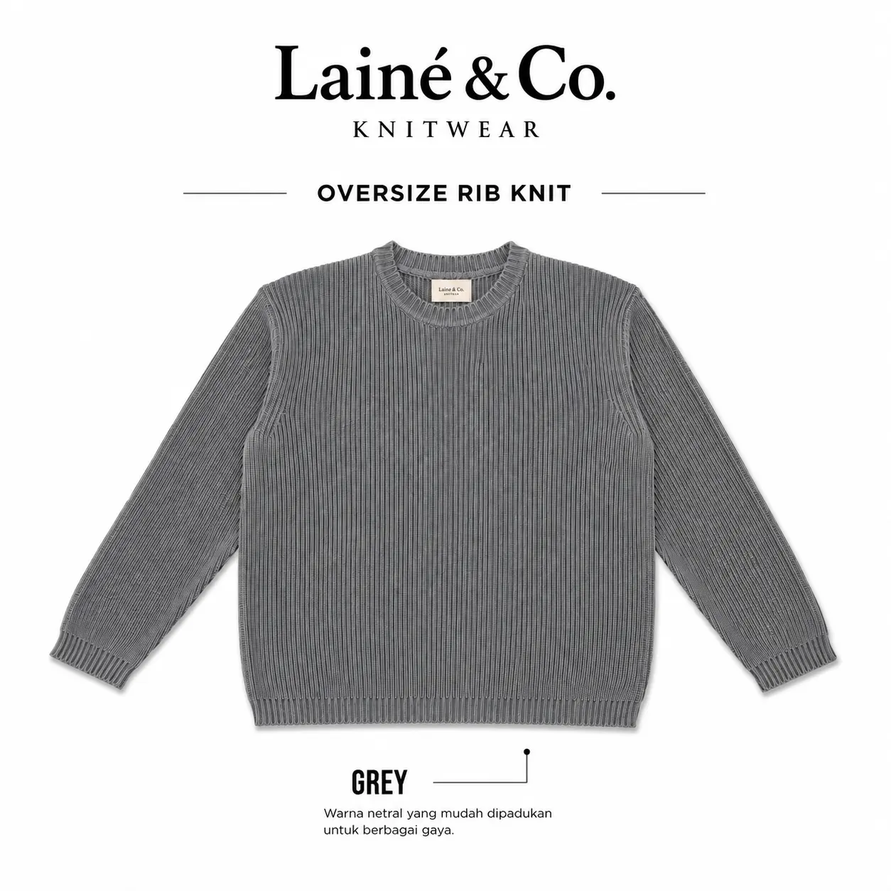 Laine&Co Oversize Rib Knit Unisex