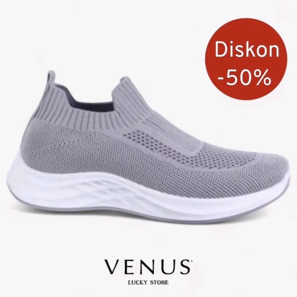 SEPATU SNEAKERS SELIP-ON WANITA SEPATU OLAHRAGA CASUAL TANPA TALI SEPATU Cewek  IMPORT 100% BARU (Free Box)