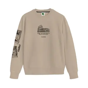 Russ Sweater Crewneck Pria Autocracy Cream ( Up To Big Size ) Fleece Nyaman Soft Sweatshirt