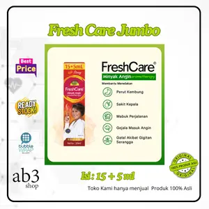 FRESHCARE HOT JUMBO (15 + 5 ML) FRESH CARE MERAH JUMBO MINYAK ANGIN AROMATERAPI Pengencang Perawatan