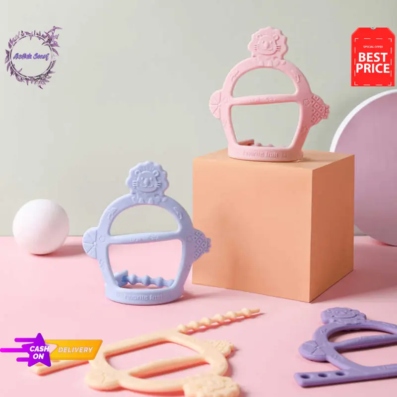 Gigitan Bayi Bpa Free Mainan Gigit Bayi Teether Silikon Lembut 0 sampai 6 bulan 3