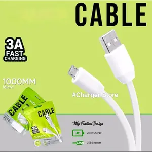 Kabel Data Infinic Original 3A Fast Charging Micro USB 1 Meter Cable Charger 1000MM Gepeng Quick Cas Fast