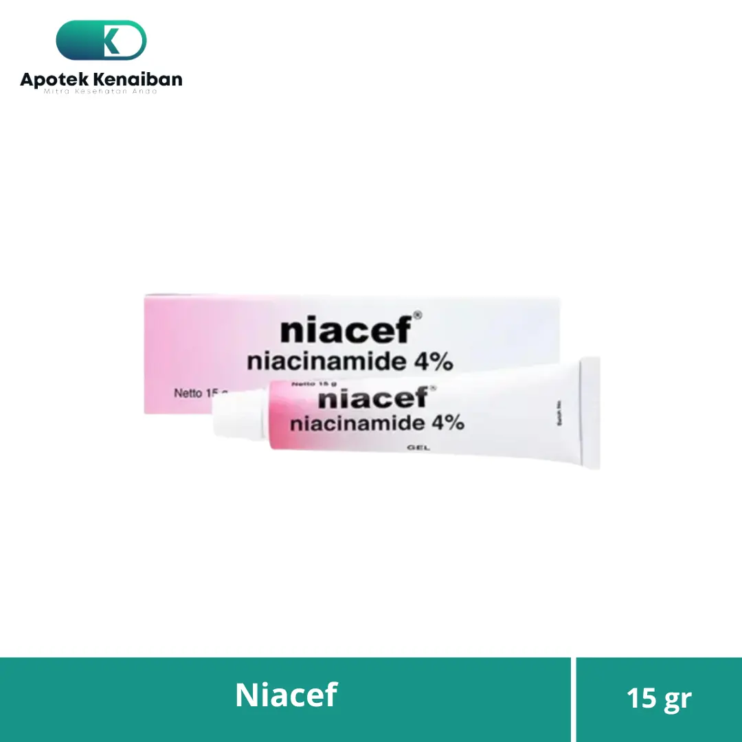 Niacef 4% Gel 15 gr Niacinamide / Mencerahkan Kulit Wajah