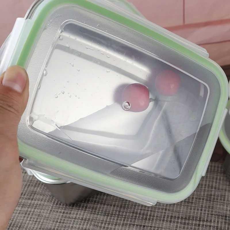 TaffHOME Kotak Makan Anti Tumpah Lunch Box Stainless Steel 304 - KT273 4
