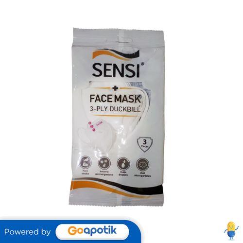 Gambar SENSI 3PLY DUCKBILL FACE MASK PACK 3 PCS dari Apotek Adapotek Padangsambian by GoApotik Kota Denpasar Tokopedia