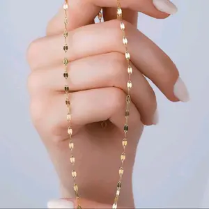 kalung motif pecah kopi untuk wanita dewasa titanium anti karat stainless steel