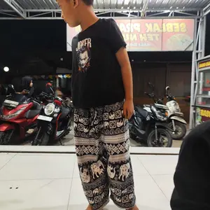 Celana Mihu Gajah Kalcer Model Kulot Anak- Anak Umur 7-12 Tahun dengan desain Etnik dan nyaman