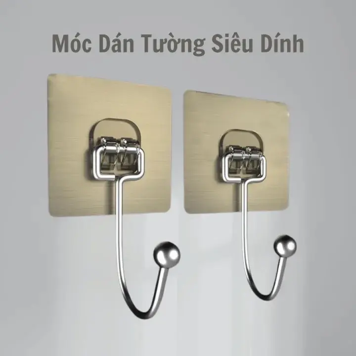 Combo 50 Móc Dán Tường Siêu Dính Inox 304 Chất Liệu Bền Đẹp Treo Đồ Quần Áo Đa Năng Dán Được Trên Gỗ Kính Đá Tiện Ích