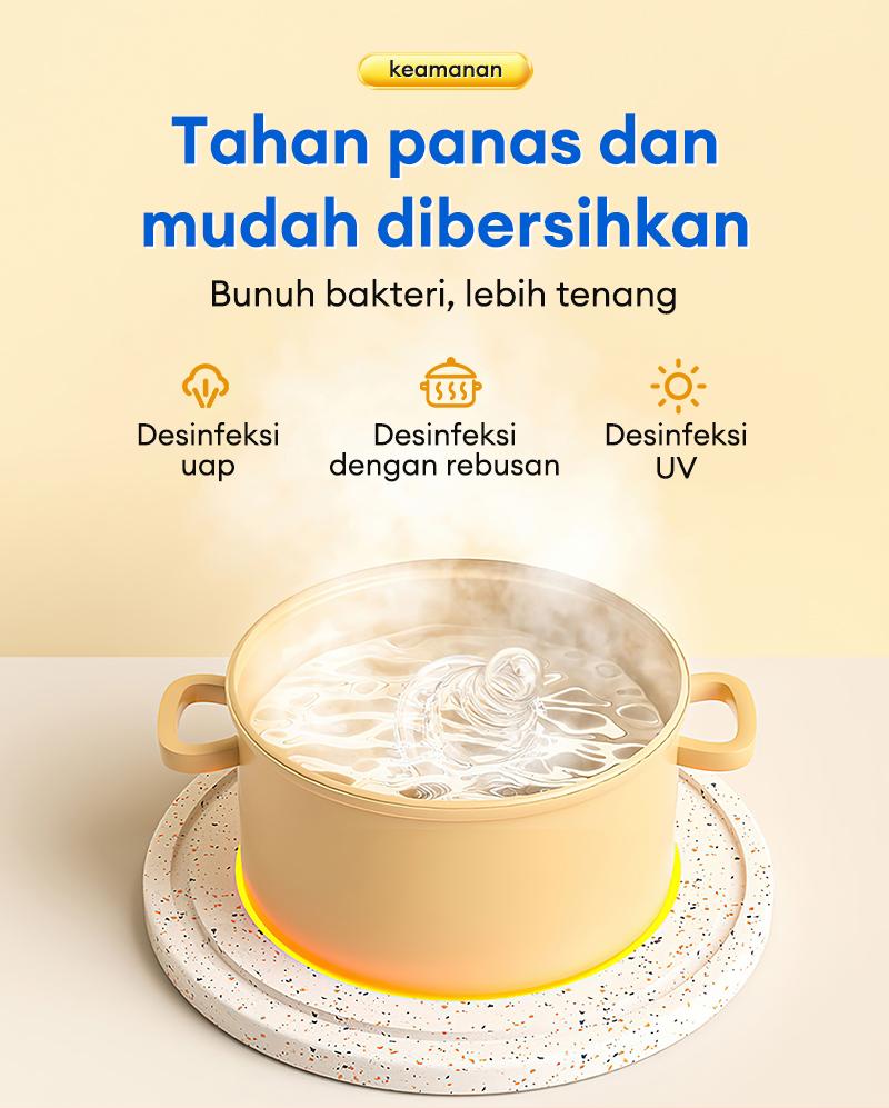 10PCS Dot Bayi Wide Neck 5cm Nipple Silikon Bpa Free Empeng Bayi Peristaltic Plus Lebar Anti Kolik MNZ