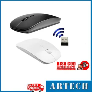 Mouse Nirkabel Bluetooth X3 Slim dengan Penerima USB 2.4GHz untuk Komputer Laptop - Computer Pc