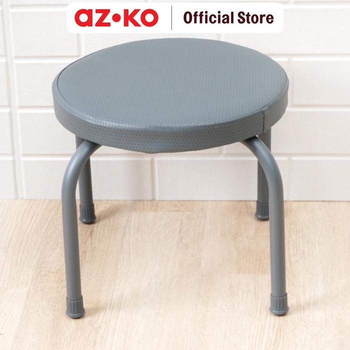 Gambar AZKO Soleil Arnold Bangku Kulit Low - Abu-Abu Stool Kursi Kecil Kursi Mini Seating Stool dari AZKO ID Kota Administrasi Jakarta Barat Tokopedia