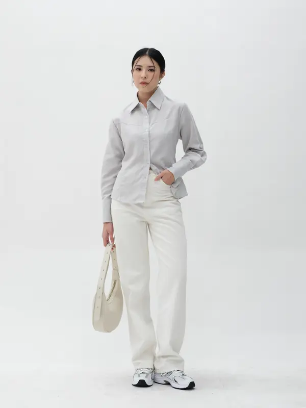 Kemeja Fitted Wanita | Katherine Shirt | HULM 8