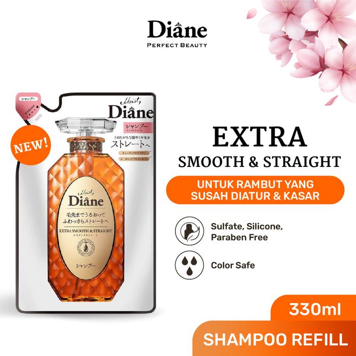 Gambar Moist Diane EXTRA SMOOTH & STRAIGHT Shampoo REFILL 330ml dari Era Official Store Kota Administrasi Jakarta Barat Tokopedia