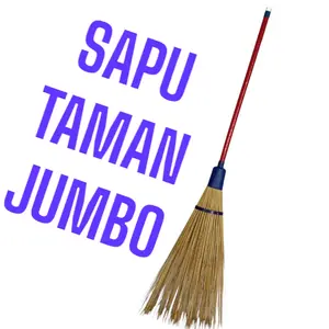 SAPU TAMAN,SAPU LIDI PANJANG GAGANG KAYU. PANJANG TOTAL 120CM