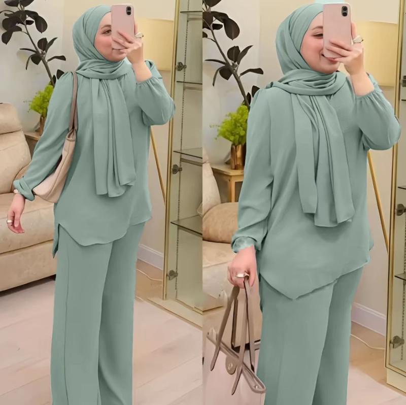 RUBABA Cey Set Casual 2in1Blouse + Pants Wanita Rekaan Menarik - TikTok ...