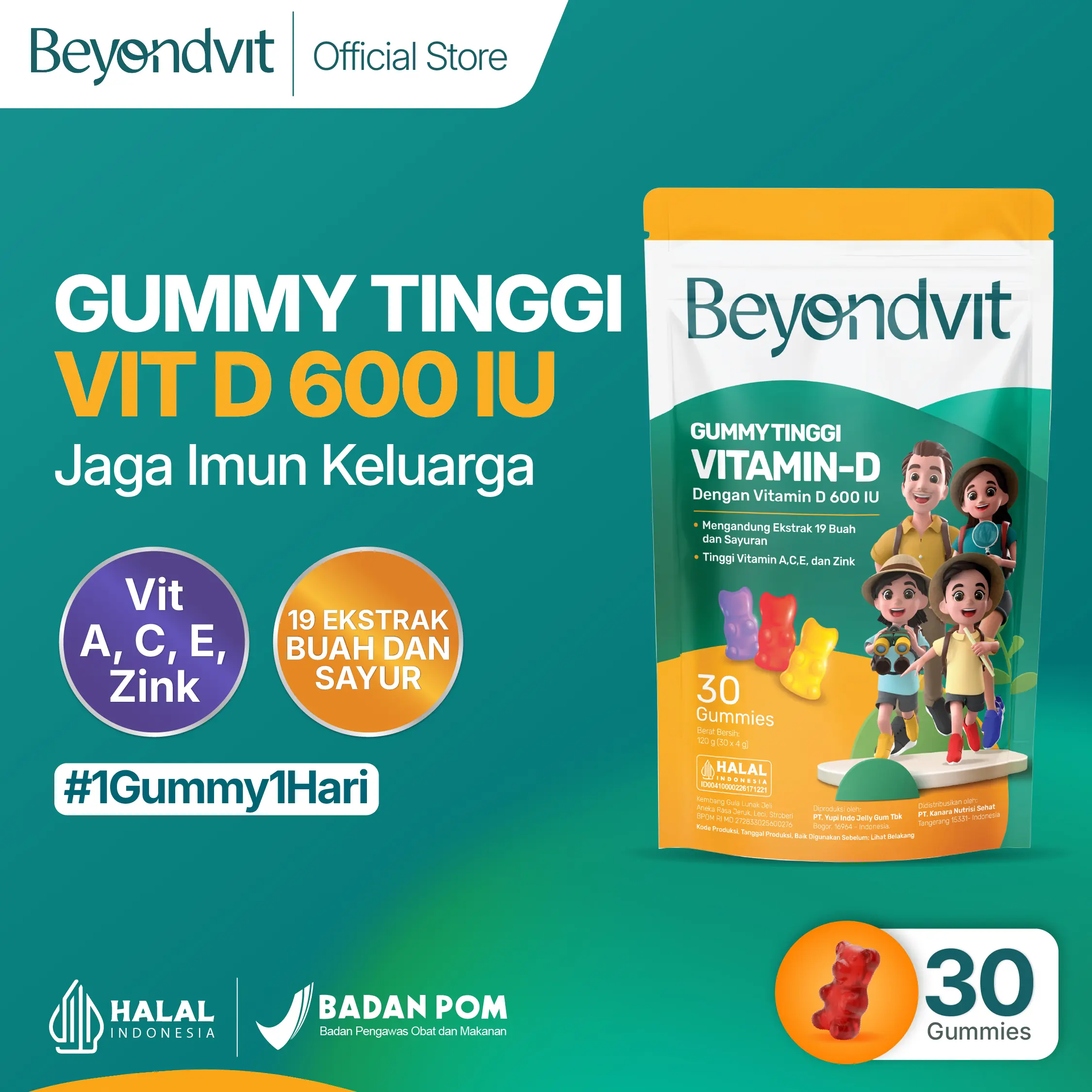 Beyondvit Gummy Vitamin D Isi 30 pcs