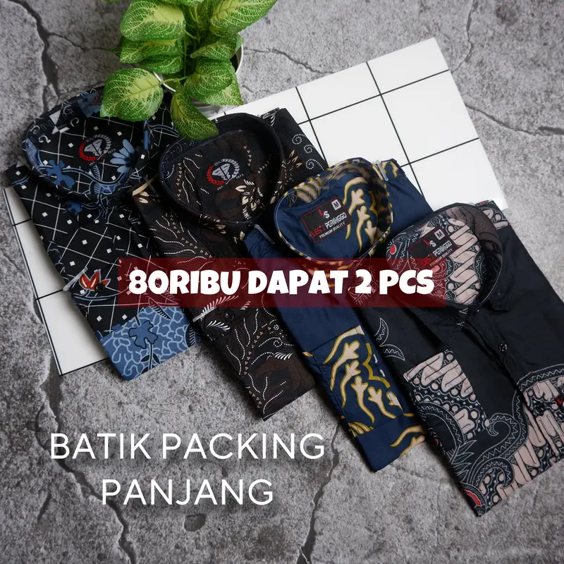 paket hemat (80ribuan) batik packing lengan panjang 0
