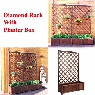 [SG SELLER] Wooden Plant Rack Stand Shelf Bench Trellis Blocker Steps Flower Gardening Accessories Outdoor Indoor Rack 3