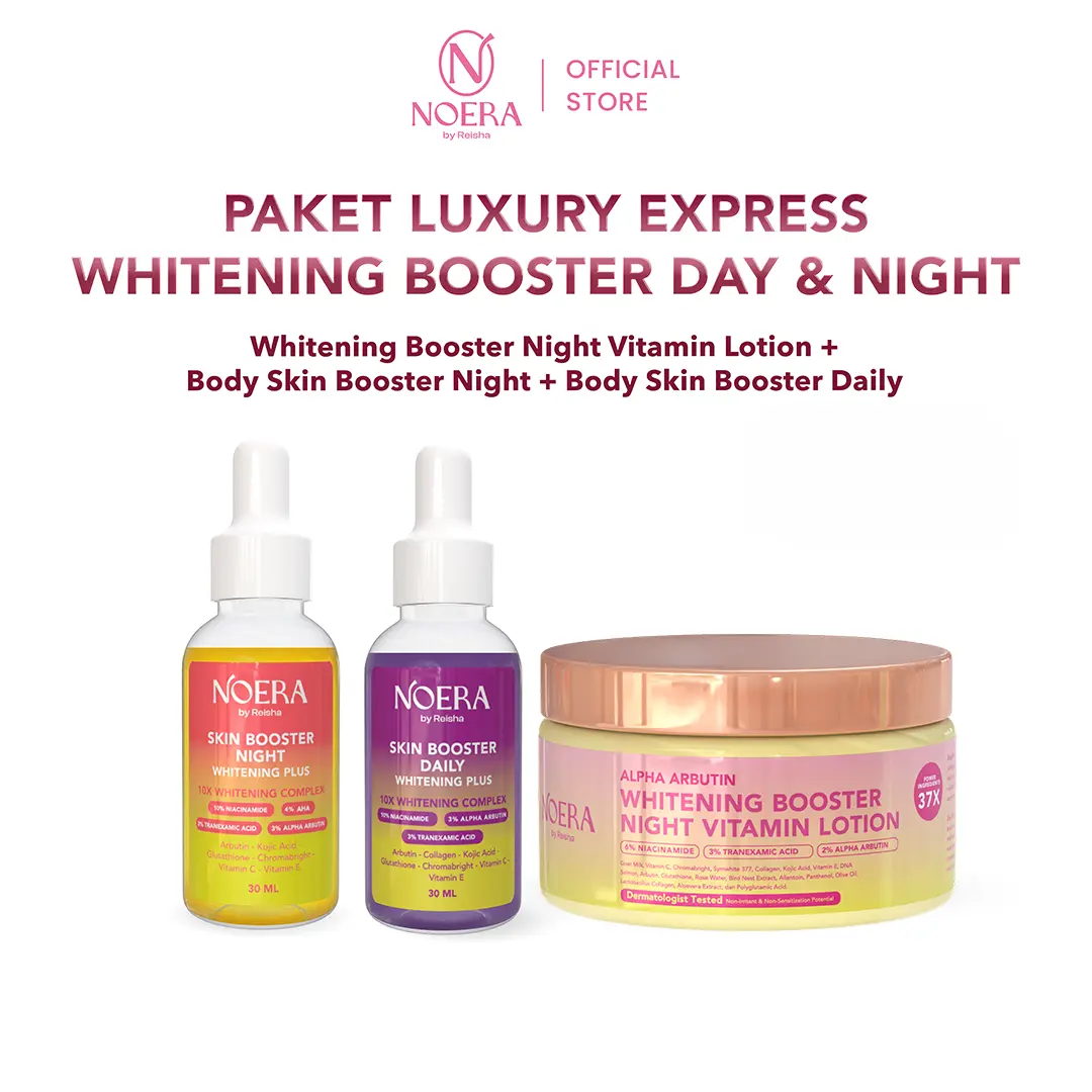 Noera Paket Luxury Whitening Dose Body Skin Booster Day & Night