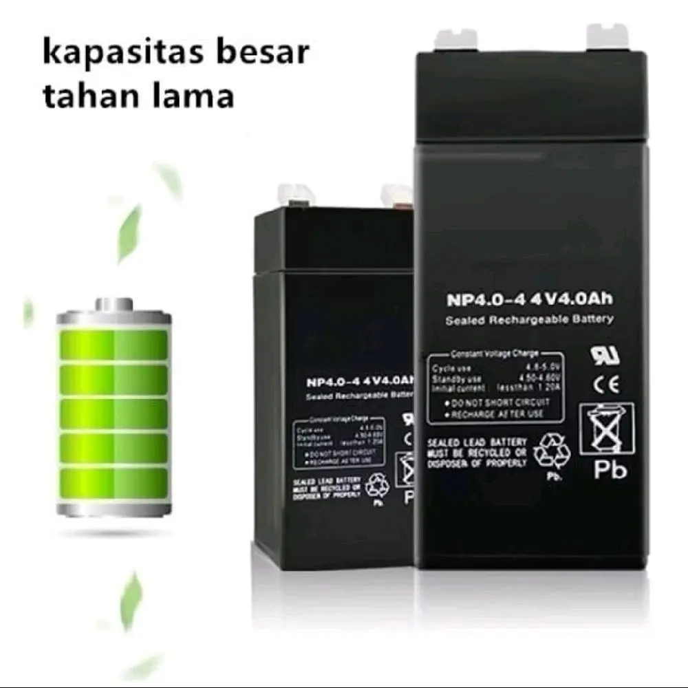 Baterai TIMBANGAN DIGITAL 4V 4AH/20HR kapasitas Besar Kualitas Terjamin & Bergaransi