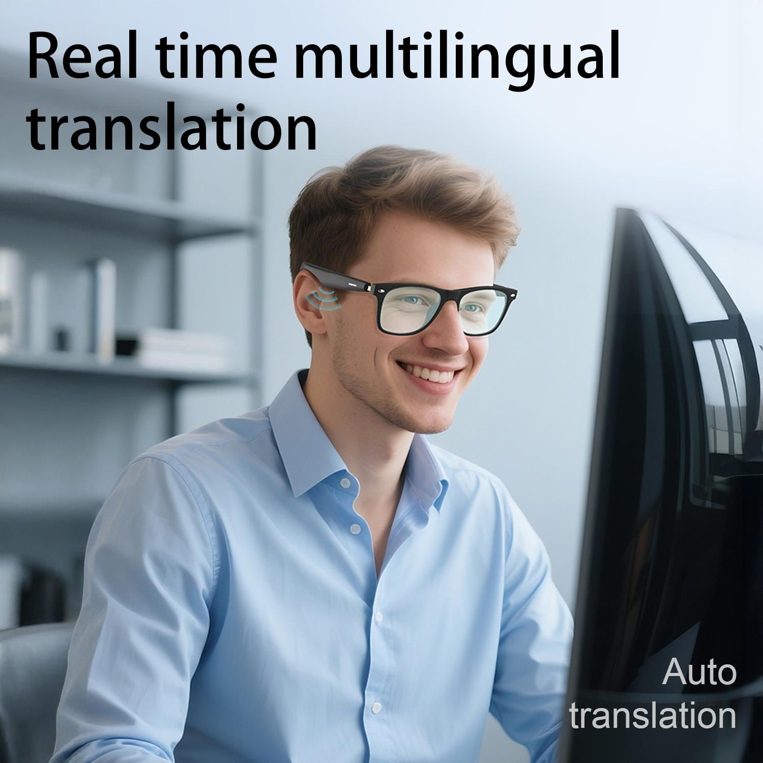 New Smart Glasses  AI Translation Camera Control Bluetooth Call Headphones Fashionable Sunglasses Intelligent Men Women Gifts - Image 3