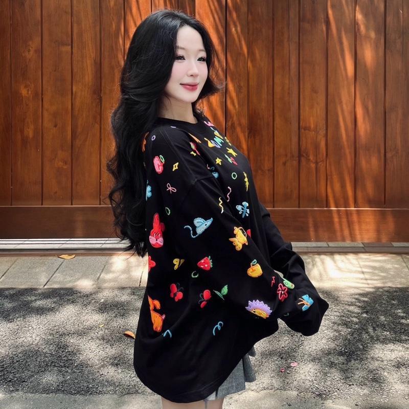 [NEW] Áo thun dài tay, long sleeve tee, zombie club,COLOR STROKE  in nổi, big boxy, form rộng,couple unisex, cotton 2 chiều 270gsm