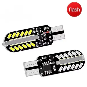 KHUSUS MOTOR ARUS LISTRIK WAJIB DC - CALYA SIGRA GA BISA PAKAI —-  SEPASANG (2Biji) Lampu Senja Truk Bis Motor Mobil T10 12 Volt dan 24 Volt NYALA KEDIP BERPUTAR 4 WARNA 48 LED