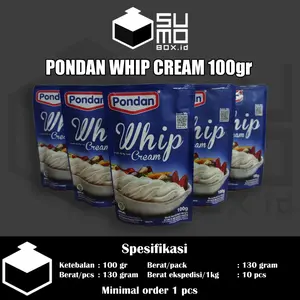 Pondan whip cream / Bubuk instan krim kue whipping