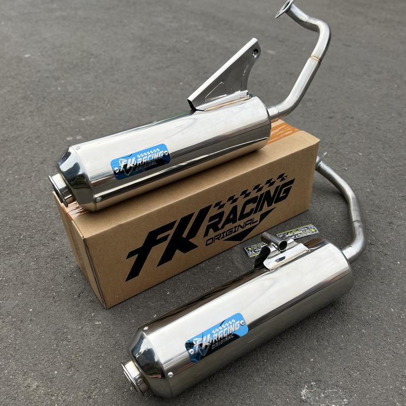 Knalpot FK Racing Inlet 26-28 Moncong Kenochi Full Stanlis Vario 125/150 Beat Scoopy Mio Aerox Nmax - Suara Bass Gahar - Motor, Motorcycle Tabung Sepeda knalpot vario kzr adem knalpot  beat bebasan 2