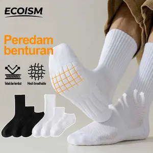 ECOISM Kaos Kaki Olahraga Tebal Nyaman – Anti Bau, Adem & Empuk, Support Cushion Premium