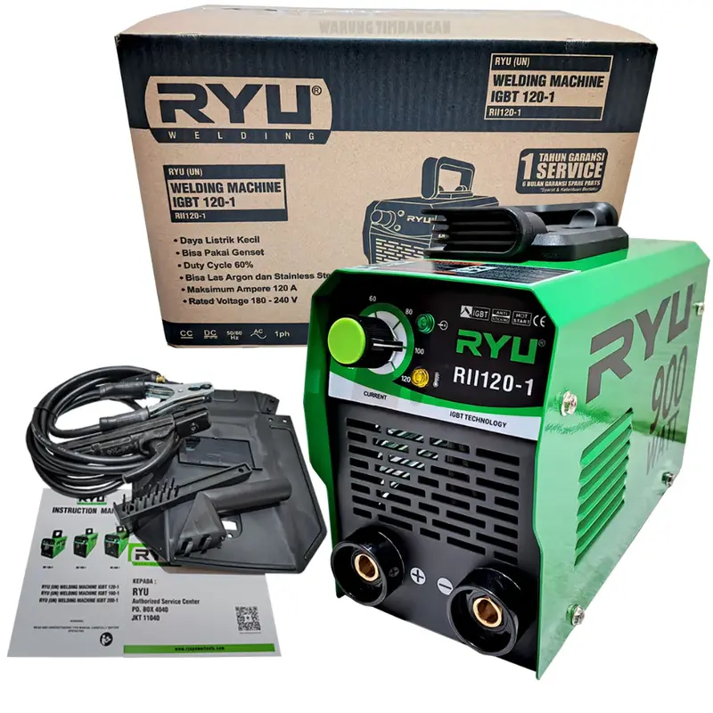 RYU - RII-120-2 RYU RII 120-2 Mesin Travo Las Listrik Inverter MMA 120 450 Watt RYU / Mesin Las 450Wat 8