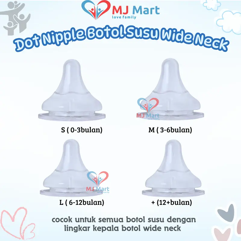 Dot Nipple Wide Neck GEN 3 / Cocok Untuk Semua Botol Susu Wide Neck 0