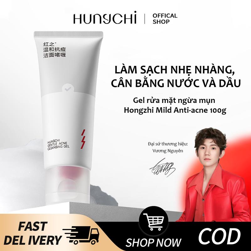  Gel Làm Sạch Mụn Trứng Cá HUNG CHI Nhẹ Nhàng Làm Sạch Sâu Lỗ Chân Lông Sữa Rửa Mặt Trị Mụn Trứng Cá 100g Thích Hợp Cho Học Sinh Nữ 