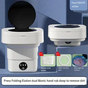 Mesin Cuci Mesin Cuci Mini Lipat Biru Dan Pengering Ringkas Sterilisasi