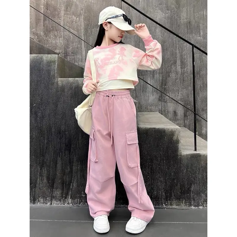Setelan anak perempuan 3063 / 3203 pink pita baju celana - baju anak perempuan - set baju cewe fashion 2